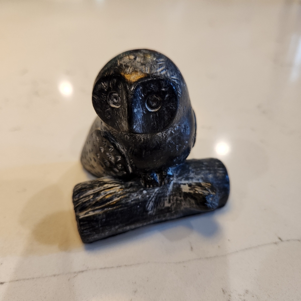 Black and Gold Bird Figurine